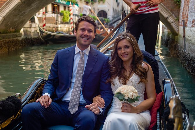 Renew your wedding vows on a romantic gondola - Moving from the Grand Canal to a quieter waterway
