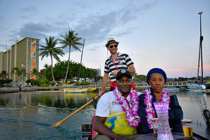 Valentine's Private Gondola Cruise in Waikiki with Drinks, Pastry - The 45-minute daytime route through the Ala Wai